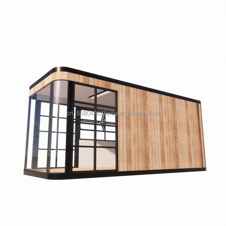 Galvanized Steel Square Tubes Structure 20FT Container Coffee Bar Mobile Sunlight House Outdoor Bar with Customized Color