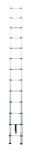Silver Anti Slip 5.1m Single Sided Step Ladder