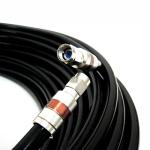 Low Loss 75 Ohm RG11 Coaxial Cable for UHF VHF HDTV CATV F Type Brass Connector