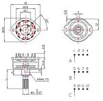 Highly Durable Rotary Switches 10 Durability Withstand Voltage 500V AC 1 MIN 1