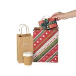 New Year Gift Christmas Gift Bags Recycle Kraft CMYK Printed