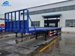 Bottom 3mm 40 Tons 4 Axles Flatbed Fence Semi Trailer