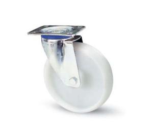 Quality 4 Inch heavy duty trolley Wheels white nylon casters swivel wheels 150kgs wholesale