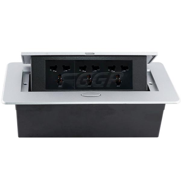 Multimedia Tabletop Hidden Pop Up Socket Outlet Conference Table Connectivity