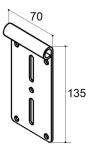 Top Roller Bracket Galv./ Ral 9010