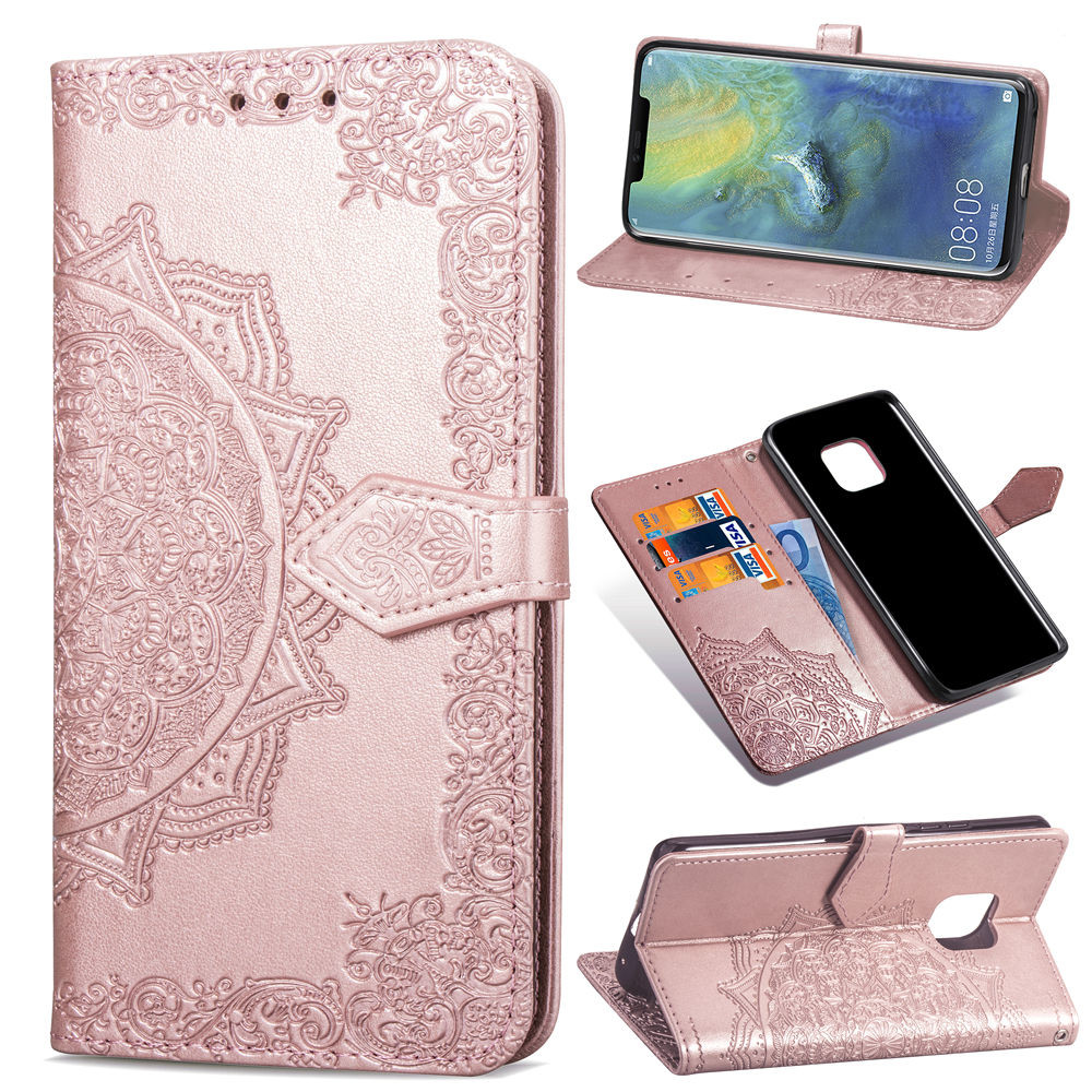 Multi Color Embossed Mandala Phone Flip Case For Samsung A8 2018 J530/J5 pro J2 2018/j2 pro S8plus NOTE8 S7edge note9 S9