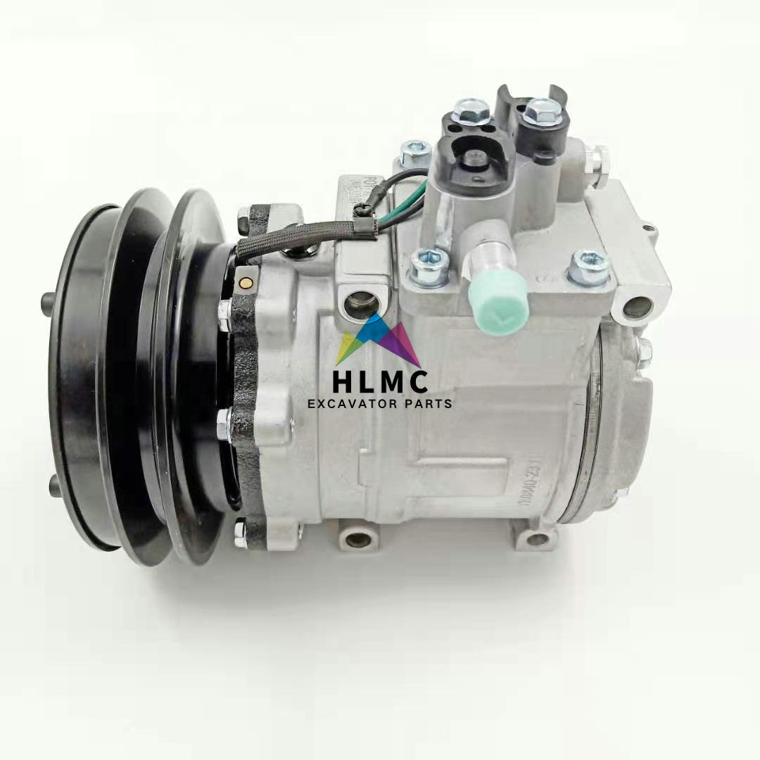 20Y-979-3111 20Y-979-3110 Excavator Compressor 24V PC200-6 10PA15C 1B R134A