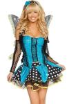 Blue Garden Butterfly Halloween Adult Costumes Customized For Carnival Dance