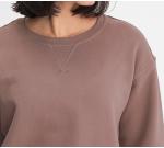 60% Cotton 40% Polyester Women Workout Hoodies Lightweight Crew Neck Sweatshirt
