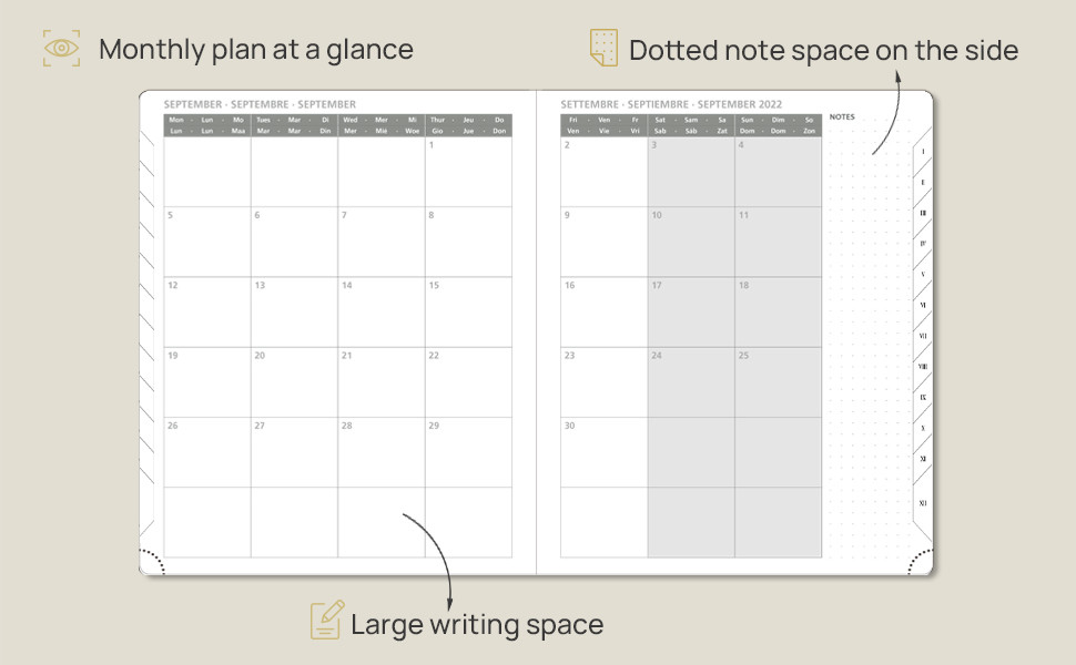 REACH Pu Leather Custom Academic Planner 2023 Weekly Planner