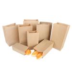 Flower Store Bulk Paper Sacks Brown Kraft Paper Bags With Ribbon Handle