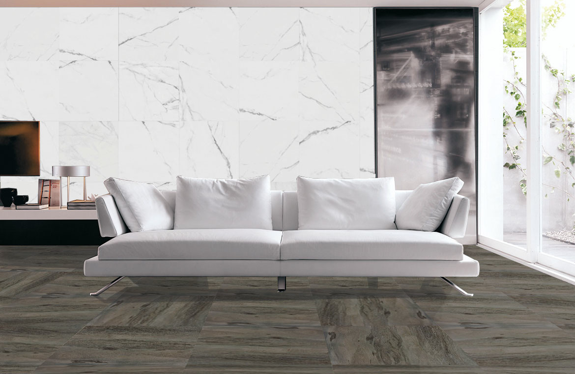Classic Carrara Hd Porcelain Tile Matte Surface for Bright 24 X 48 Floor