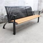 Glossy Matte Finish Outdoor Recycled Plastic Benches With Powder Coated Steel