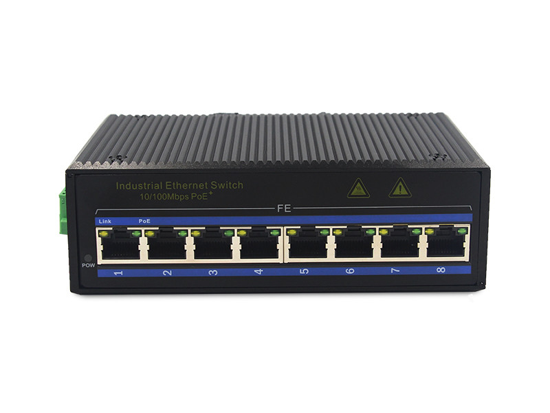 UT08FP unmanaged industrial 8port 10/100M UTP RJ45 POE ethernet switch DIN Rail