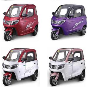 Quality ABS Plastic LED Light 3 Wheels Enclosed Electric Tricycles Trike Motorcycle For Old People wholesale