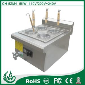 Quality Countertop Induction Pasta Cooker , 4 Baskets Stainless Steel Electric Noodle Cooker wholesale