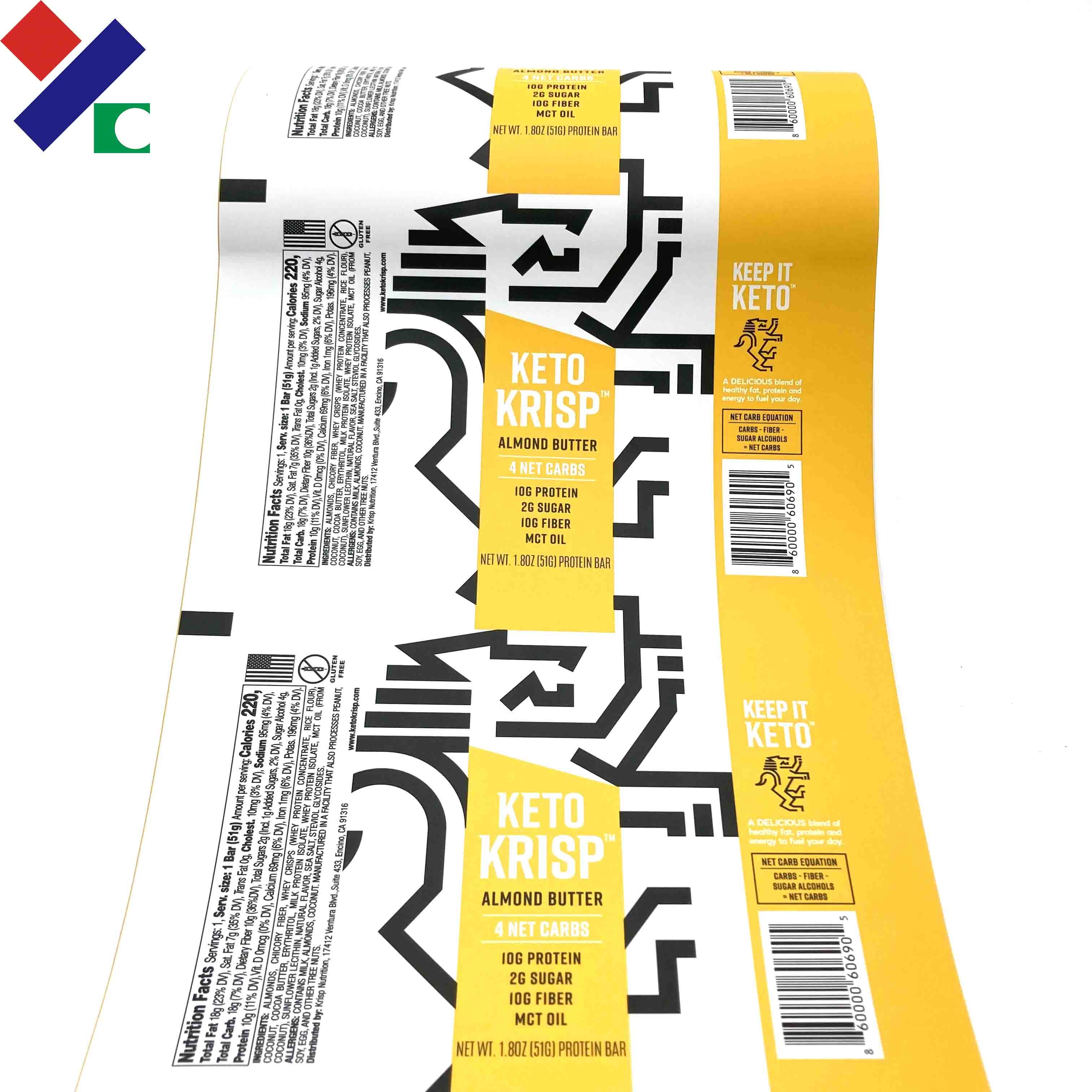 40 Microns Cold Seal Film Aluminum Foil Plastic Roll OPP / VMCPP For Chocolate Bar Packaging