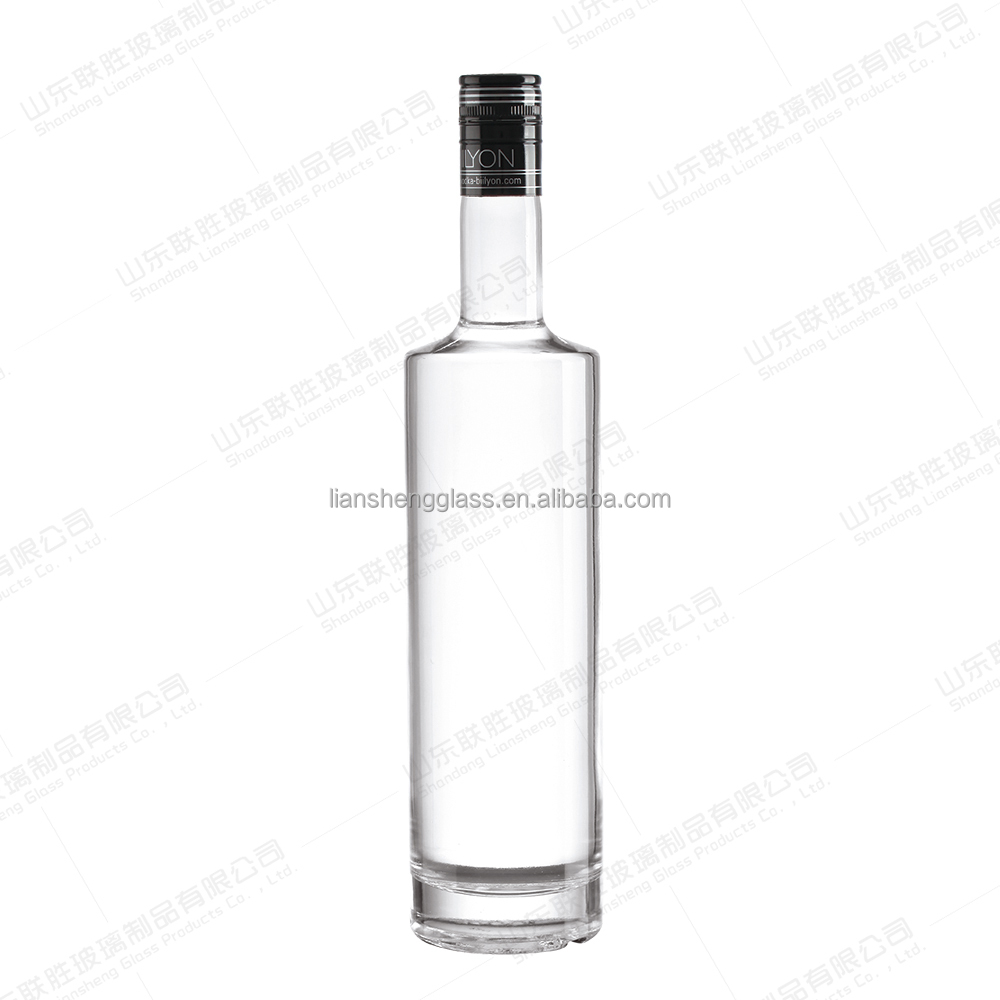 200ml 375ml 500ml 750ml 1000ml Clear Glass Tequila Liquor Bottle with Cork Lid