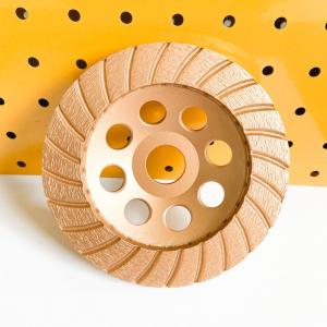 Quality HuaChang Tool 6inch Sintered 150mm Diamond Continuous Turbo Grinding Cup Wheel For Concrete , Stone,Building Materials wholesale