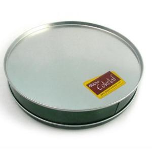 Quality Wholesale Round Christmas Tin Box with Flat Lid wholesale