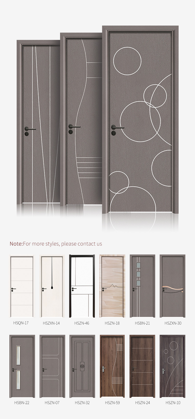Attractive Hollow Internal WPC Flush Door Moisture Resistance Anti Termites