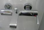 Contemporary Deck Mounted Tub Faucet with Ceramic Cartridge , No Leakage