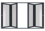 Villa Exterior 6063-T5 1.4mm Aluminum Bifold Windows