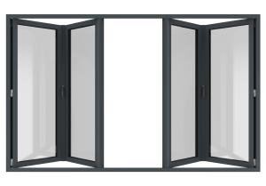 Quality Villa Exterior 6063-T5 1.4mm Aluminum Bifold Windows wholesale