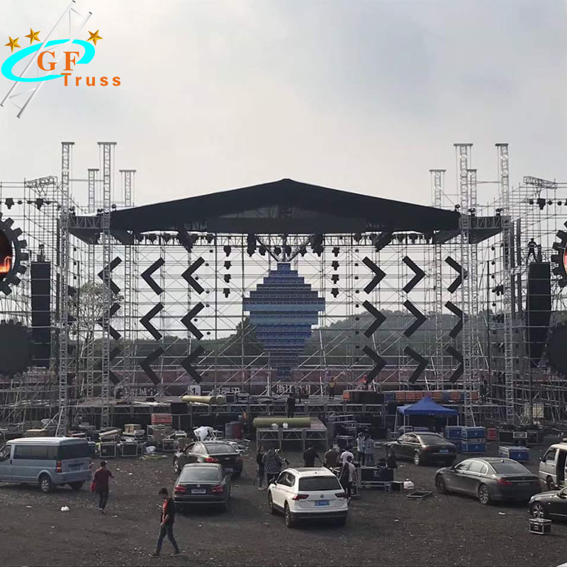 popular design aluminum outdoor roof truss with CAD drawing