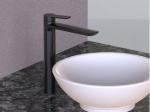 Brass Ceramic Cartridge Bathroom Basin Mixer Tap Chrome Black High Spout