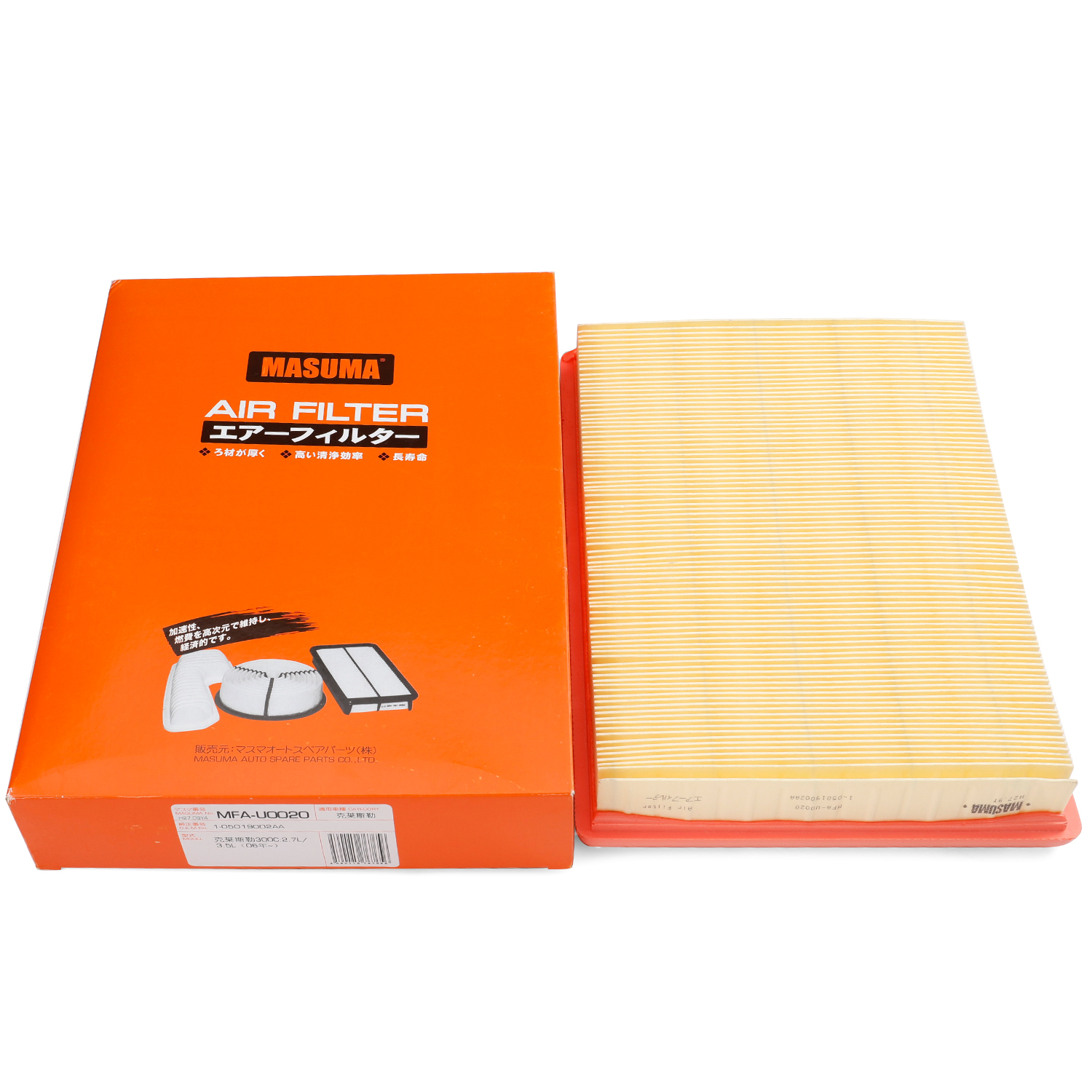 1989-1997 Year MFA-U0020 MASUMA Auto CAR Electrostatic fiber air filter GC1 EJ15 1-05019002AA