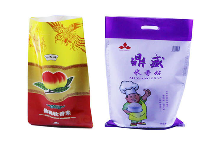 Recyclable Personalized Wheat Flour Bag , Durable Side Gusset Plastic Bags