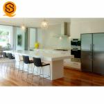 Marble Stone Coffee Shop Bar Counter I Shape Hygienic Antibacterial
