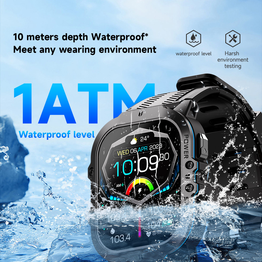 Sport Smart Watch C26 1.96 inch AMOLED large screen Use explosion-proof and drop-proof tempered glass