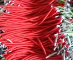 Hot selling for dental promotion using red color plastic coiled lanyard w/metal