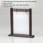 17 Years Original Factory With PVC Pocket Bag Flip Wooden Restaurant Card Menu