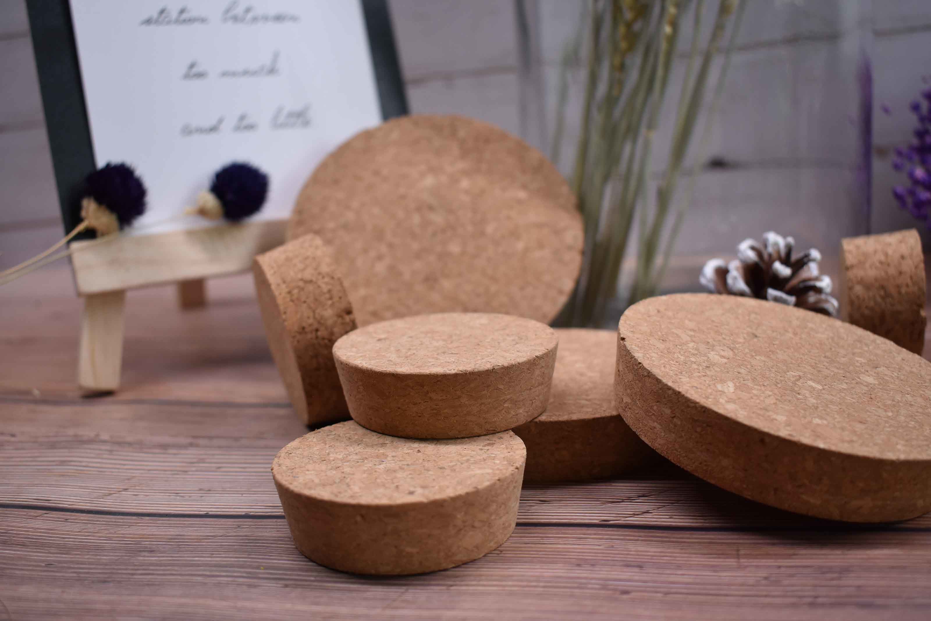 Sublimation Agglomerated Tapered Cork Lid Mason Jar Cork Lid Airtightness