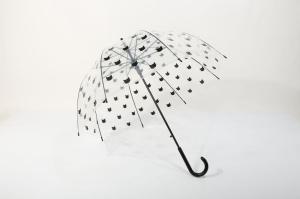 Quality POE Clear Mini See Through Umbrella Children Straight Handle Lightweight wholesale