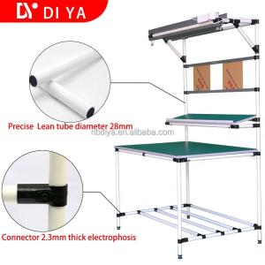 Quality Flexible Lean Pipe ESD Table Workbench For Industrial Assembly Line wholesale