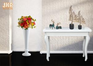 Quality Three Size Glossy White Fiberglass Pot Planters Flower Planters Floor Vases wholesale