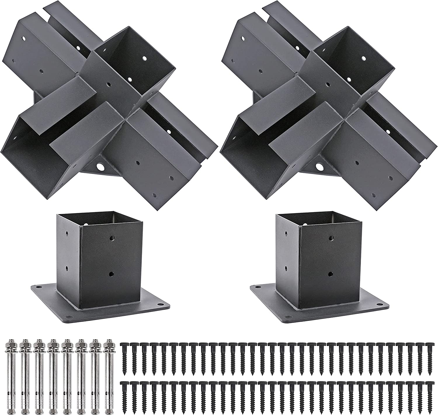 Easily Assembled Steel Pergola Kit Heavy-duty Corner Connector Brackets for Wood Stand