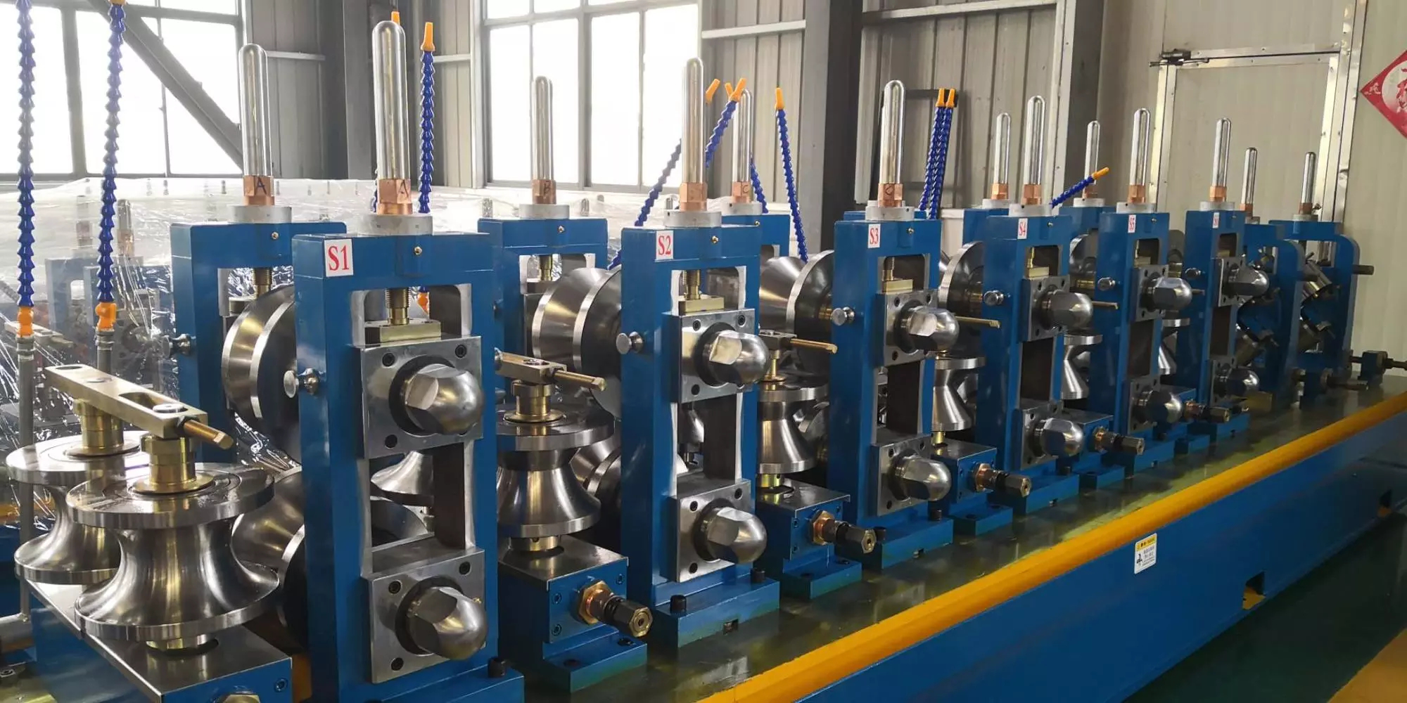 PLC Panasonic Elbow Roll Pipe Forming Machine 75mm 5.5kw