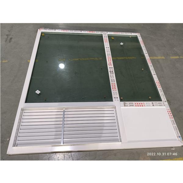 Cheap Custom Aluminum Alloy Fixed Glass Window With Air Conditioning Vent for sale