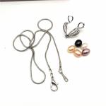 Fashion DIY 5PCS Color Freshwater Pearl Cage Pendant Necklace Jewelry Gift
