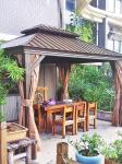 Hardtop Gazebo Roof Pavilion Aluminium Gazebo 3x3x2.7M Outdoor Garden