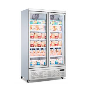 Quality Commercial Triple Glass Freezer 4 Doors Upright Display Refrigerator wholesale