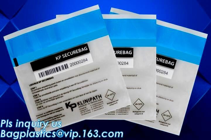 Opaque Tamper Evident Sealing Plastic Bank Money Steb Security Bag / Custom Self Adhesive Plastic Courier Bag, bagease