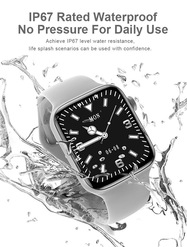 HS6621 BT Call IP67 Waterproof Smart Watch With Blood Presure 190mAh