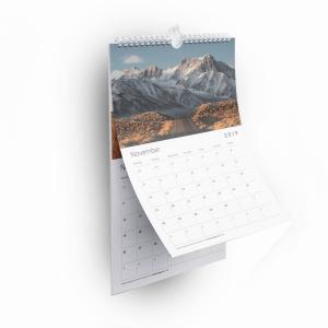 Quality Kraft Paper Custom Wall Calendar Printing Threaded Circle Personalized Wall Calendar wholesale