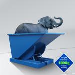 Outdoor Forklift Self Dumping Hopper Bin Steel Tipping Bin Customized Size Color